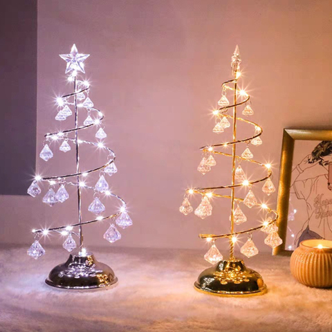 Árbol de luces Led de Navidad de madera para interior, Hada de la decoración, luces de dormitorio, cadena de luces para novia y niños, regalo para bebé, Año Nuevo ► Foto 1/6