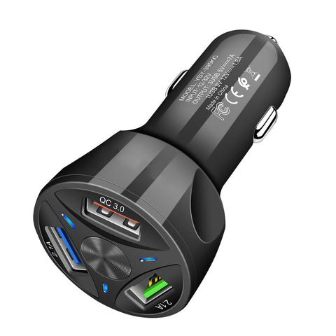 Cargador de coche USB de carga rápida 3,0 para teléfono móvil cargador de coche Dual Usb Qc 3,0 adaptador de carga rápida cargador Mini Usb de coche ► Foto 1/6