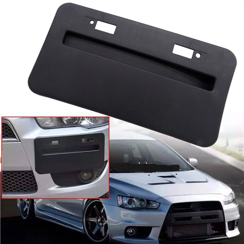 1 pieza coche matrícula de parachoques delantero Base Relocator Base para Mitsubishi Lancer GTS EVO X 2008-2022 soporte de placa de matrícula ► Foto 1/6