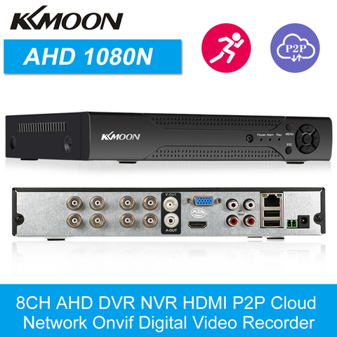 KKMOON-Sistema de videovigilancia para el hogar, grabador de seguridad con 8 canales, Full 1080N/720P, AHD, DVR, NVR, HDMI, P2P, H.264, HDMI, DVR, 8 canales, alarma por correo electrónico ► Foto 1/6