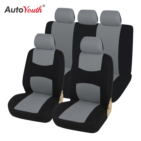 Fundas para asientos de coche, protectores de asientos delanteros en negro y gris, protectores universales para conductores y pasajeros, accesorios Automotrices ► Foto 1/6