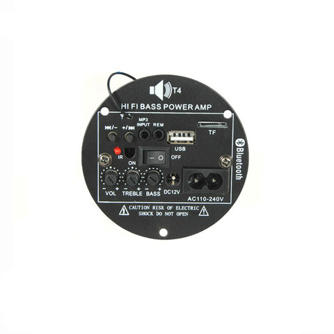 SOTAMIA-Amplificador de Subwoofer con Bluetooth, tarjeta de Audio de 30W, 12V, 220V, amplificador de coche, compatible con TF, USB, FM, para altavoz de graves de 5-10 pulgadas, bricolaje ► Foto 1/6