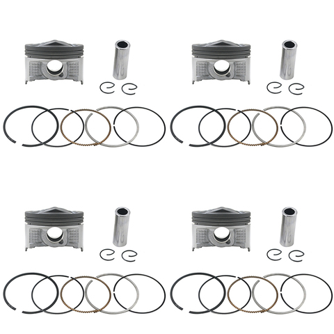 4 Uds de pistón de la motocicleta y anillos Kit para YAMAHA FZR400RR 3TJ FZR 400 RR SP 3TJ FZ400 4YR STD 56mm 56,25mm 56,50mm 56,75mm 57mm ► Foto 1/6