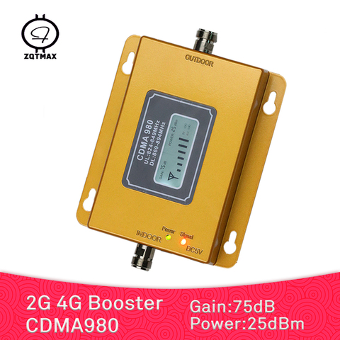 ZQTMAX-amplificador de señal de teléfono móvil, repetidor móvil GSM de alta ganancia, 75dB, 850 MHz, lte, 2G, 4G ► Foto 1/6