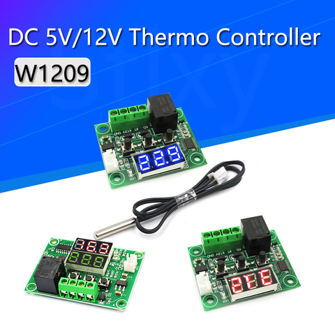 W1209 DC 5V 12V calor frío temp termostato Interruptor de control de temperatura controlador de temperatura termómetro thermo controlador ► Foto 1/6