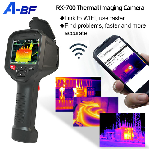 Cámara de imagen térmica de A-BF RX-700, WIFI -20 °C ~ 550 °C, cámara térmica infrarroja para teléfono, termómetro de temperatura de 384x288 píxeles ► Foto 1/1