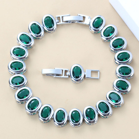 Pulsera Cham para mujer, joyería de plata 925, brazalete de Dubái, Boda nupcial, disfraz de moda, joyería de 9 colores, longitud de 18 + 3CM ► Foto 1/6