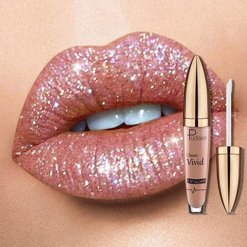 Lápiz labial líquido, 18 colores, brillo de diamante, brillo de labios, mate a brillo, resistente al agua, color perla de diamante ► Foto 1/6