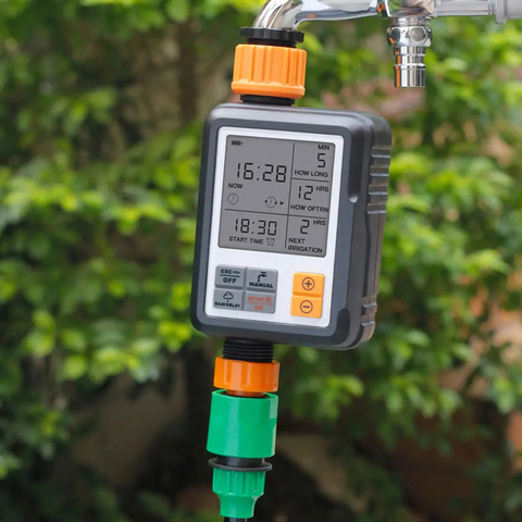 Pantalla LCD de 3 pulgadas, controlador de riego automático para jardín, temporizador de riego, temporizador de agua electrónico resistente al agua IP65 ► Foto 1/6