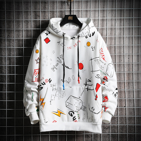 Sudadera con capucha de manga larga con estampado de Anime para hombre, jerséis de marca, chándales informales ► Foto 1/6