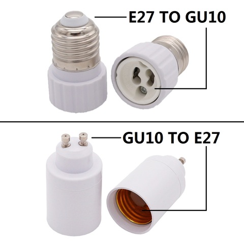 E27 a GU10 Material incombustible lámpara GU10 a E27 convertidor de enchufe Luz de adaptador Base de bombilla tipo ► Foto 1/3