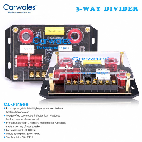 Carwales de Audio de coche sistema de sonido 3-forma Crossover Tweeter intermedios SubWoofer coche tres señal combinación distribuidor divisor ► Foto 1/6