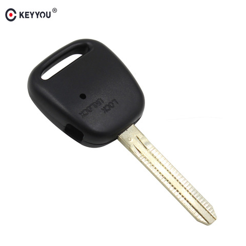 KEYYOU-carcasa de llave virgen remota para coche, 1 botón en el lateral, Fob, TOYOTA, cuchilla 43, para TOYOTA ► Foto 1/5