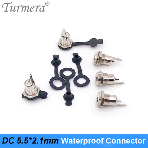 Turmera-Conector de batería DC 5,5mm x 2,1mm, conector hembra de alimentación DC 5,5x2,1, resistente al agua para destornillador y batería ► Foto 1/6