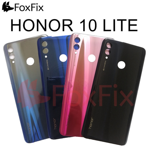 Cubierta por Honor 10 Lite batería trasera cubierta de la puerta trasera de la carcasa funda para Huawei Honor 10 Lite de la cubierta de la batería con lente de la cámara ► Foto 1/6