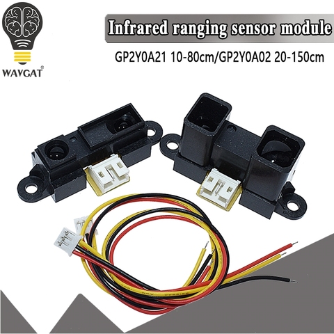 GP2Y0A21YK0F GP2Y0A02YK0F Sensor de proximidad por infrarrojos IR Sensor de distancia analógico VE713 10-20-80cm 150cm sensor de distancia de infrarrojos ► Foto 1/6