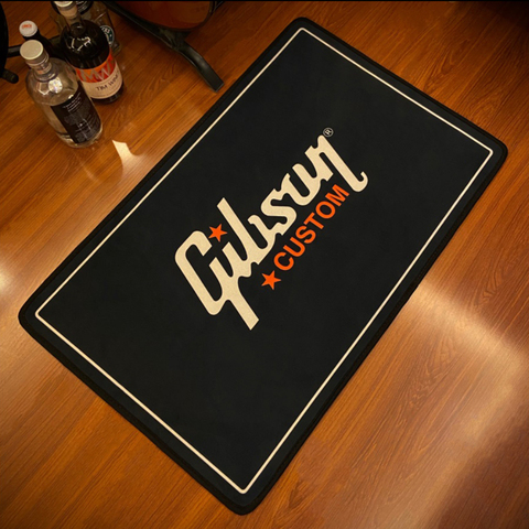 GIBSON-alfombra de franela con estampado de guitarra para sala de estar, estera de suelo con estampado musical para baño, dormitorio, decoración del hogar ► Foto 1/6