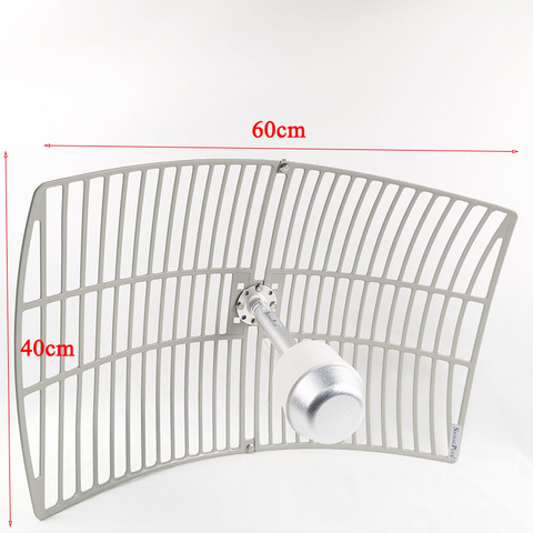 Antena parabólica de rejilla para exteriores, antena parabólica de larga distancia, LTE, 4G, 1700-2700MHz, 42dBi, 2 x N hembra ► Foto 1/6