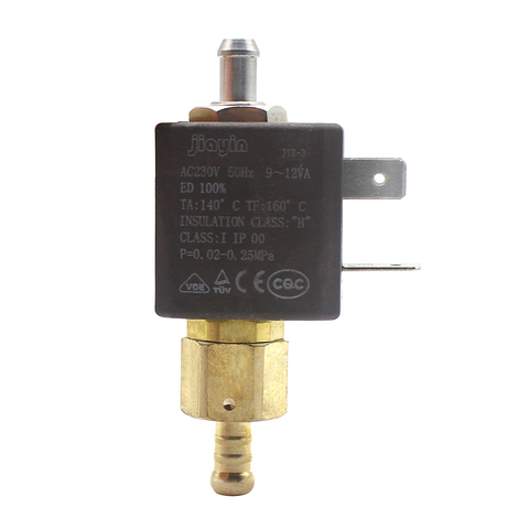 Válvula de entrada de válvula solenoide eléctrica de vapor de aire y agua HW-001Q normalmente abierta de 2/3 vías CA 220V - 240V G1/8 'de latón cafetera ► Foto 1/6