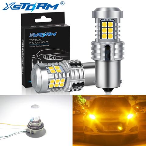 2 uds 1156 BA15S P21W LED Canbus BAU15S PY21W bombilla Led No Hyper Flash luz de indicación de giro de coche accesorios Auto 12V lámpara ámbar blanco ► Foto 1/6