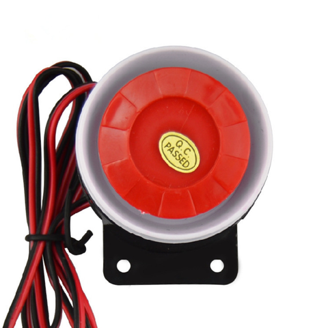 Zumbador de altavoz antirrobo 120dB, minisirena con cable, sistema de alarma de sonido de seguridad para el hogar DC12v 24v AC110V 220V ► Foto 1/6