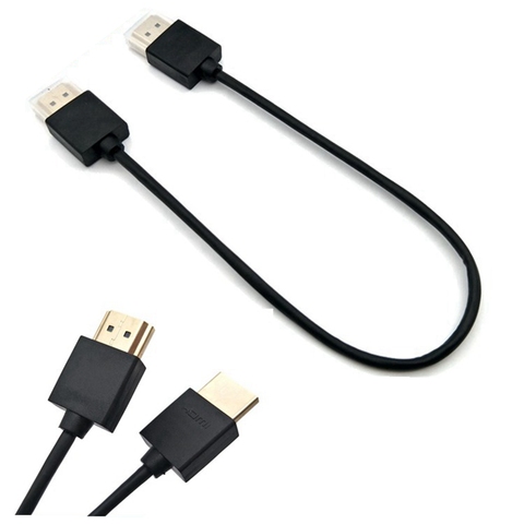 Cable ultradelgado para teléfono móvil y tableta, Cable delgado macho compatible con HDMI, OD 3,0mm, 2k, 1080p, hd, peso ligero, 30CM, 1M, 2 ► Foto 1/6