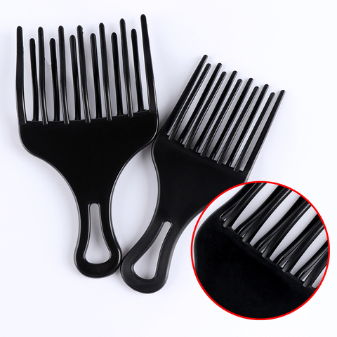 Peine grande para pelo Afro, peine tenedor para cabello, cepillo para pelo rizado de plástico, herramientas de estilismo de cabello, 1 ud. ► Foto 1/6