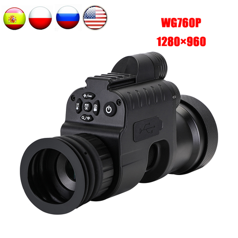 WG760P-mira grabadora de visión nocturna, Kit de 1280x960 HD, punto rojo, infrarrojos, caza, visión nocturna, dispositivo para telescopio, imagen y vídeo ► Foto 1/6