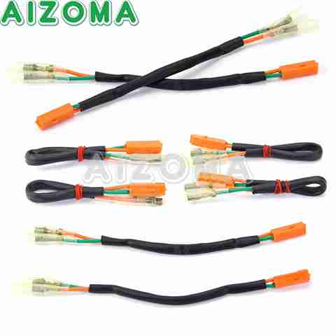 Indicador de señal de giro para Honda CBR VTR VT Shadow Kawasaki NINJA ZX ZR Z, conectores de adaptador de Cable Blinker, Cable Plug Lead ► Foto 1/6