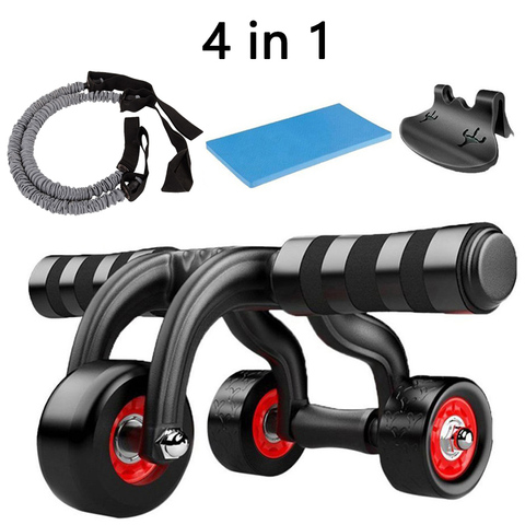 Rodillo Abdominal de 3 ruedas sin ruido, equipo de Fitness para el hogar, ejercicio muscular, cuerpo, brazo, cintura, gimnasio, ejercicio AB, entrenador muscular ► Foto 1/6