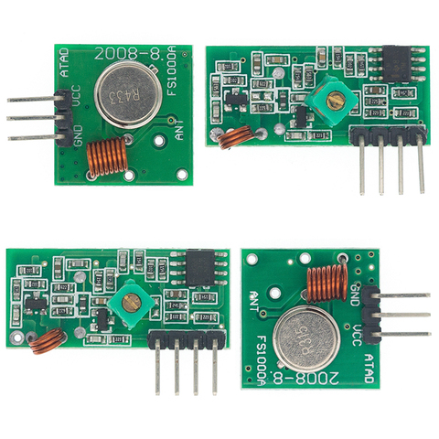 Kit de receptor y 20 piezas RF inalámbrico de 5V CC para Arduino Raspberry Pi /ARM/MCU, 10 pares (Módulo transmisor inalámbrico), 315Mhz, 433Mhz ► Foto 1/6