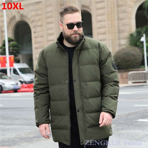 Chaqueta de invierno de talla grande para hombre, chaqueta cálida a prueba de frío, con capucha, de talla grande 10XL, 9XL, 8XL, 7XL ► Foto 1/6