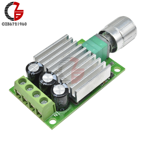 10A 12 V-30 V PWM DC controlador de velocidad del Motor regulador de velocidad ajustable regulador 12 V 24 V ventilador disipador de calor de Control de velocidad del Motor RC ► Foto 1/6