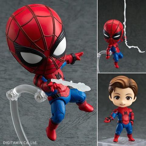 Anime Los vengadores de Marvel lindo Spiderman Kawaii hombre araña 10cm figuras de acción de juguete ► Foto 1/5