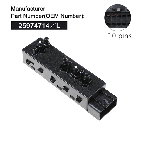 Delantera izquierda derecha de asiento interruptor de poder del lado del conductor asiento interruptor 25974714 25974715 apto para Chevrolet Camaro 2010-2015 ► Foto 1/6