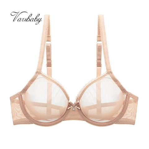 Varsbaby-lencería Sexy para mujer, ropa interior de hilo ultrafino, Copa CDE transpirable de talla grande, sujetador, bragas con cinturón ► Foto 1/6