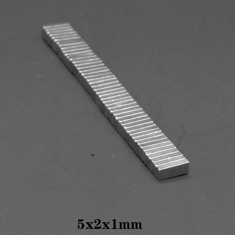 Imanes de bloque pequeño N35, 5X2X1, 5mm X 2mm X 1mm, permanente, fuerte, NdFeB, magnético, 5X2X1mm, 50 ~ 5000 Uds. ► Foto 1/6