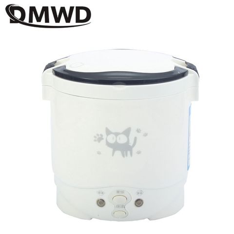 DMWD-Mini olla de arroz eléctrica de 1L, olla de sopa portátil, multicolores, 12/24/220V, para coche, camión y viaje ► Foto 1/5