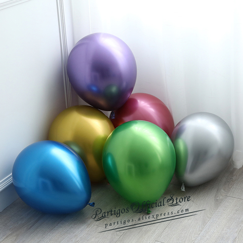 5 uds. De globos cromados de 18 pulgadas, globos de helio metálicos para decoración de fiesta de cumpleaños, bola gigante para cadenas, decoración nupcial para boda brillante ► Foto 1/6