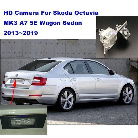 Yessun cámara para matrícula para Skoda Octavia MK3 A7 5E Wagon Sedan 2013 ~ 2022 skoda octavia 2017 a7 cámara de visión trasera ► Foto 1/5