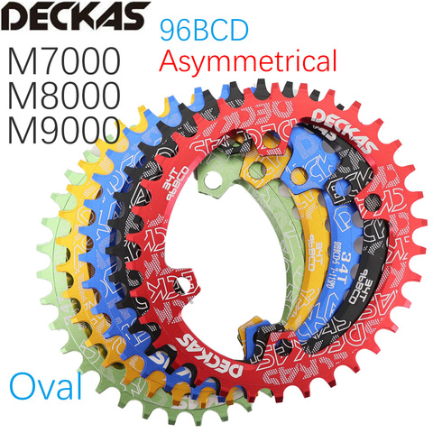 Deckas-plato ovalado para cadena de bicicleta, 32T, 34T, 36T, 38 dientes, 96 BCD, para M7000, M8000, M9000 ► Foto 1/6