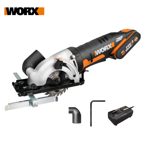 Worx-Sierra eléctrica de 20V WX527, Circular, inalámbrica, 85mm, minisierra multifuncional, Handhled, compacta, potente herramienta eléctrica recargable ► Foto 1/6