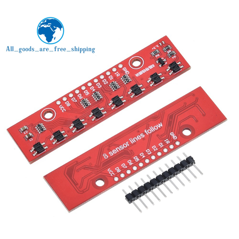 Módulo de Seguimiento infrarrojo, módulo de Sensor de detección DIY para Arduino, Detector infrarrojo de 8 canales, módulo de Sensor de 8 bits ► Foto 1/6