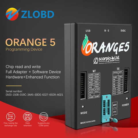 Naranja 5 programador orange5 plus conjunto completo OEM adaptador completo y dispositivo de Software Hardware + mejor función mejorada Número de serie ► Foto 1/6