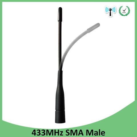 433 MHz antena conector macho SMA antena de 433 mhz antenne direccional 433 m impermeable antenas para Walkie talkie inalámbrica ► Foto 1/6