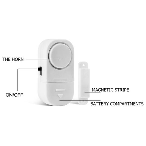 Sistema de alarma de seguridad antirrobo inalámbrico de ventana y puerta, Sensor magnético, 1 Uds./5 uds./8 Uds./10 Uds., alarma de advertencia nueva ► Foto 1/6