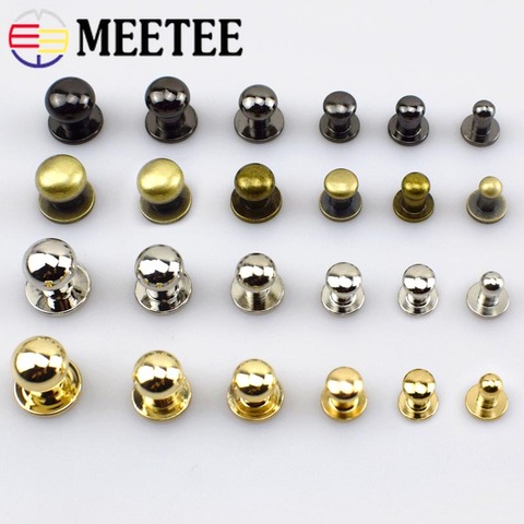 Meetee-20 piezas de 4-12mm, hebillas de pezón, remache de Metal para bolsos, cierres de cierre, botones de rosca, accesorios para artesanía de cuero ► Foto 1/6