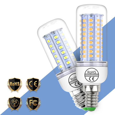 Lámpara LED E27 maíz bombillas E14 Lampare LED 220V luz de la vela SMD 2835 Bombilla de luz para hogar de 3W 5W 7W 9W 12W Bombilla de iluminación interior 240V ► Foto 1/6