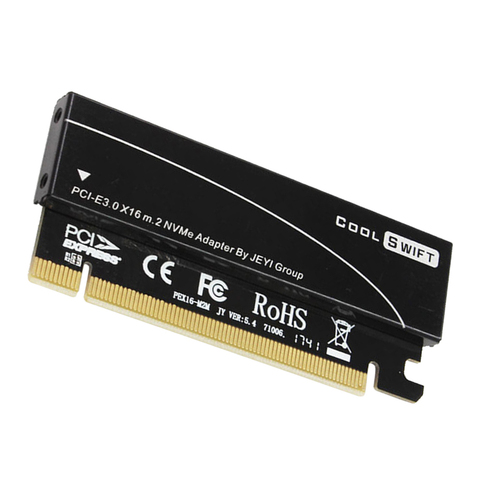 Adaptador NVME M.2 a PCIe, tarjeta de expansión PCI Express X16 a M2 con disipador de calor ► Foto 1/6