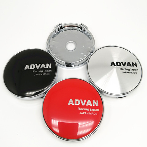 Tapacubos de centro de rueda de coche ADVAN Racing, 4 Uds., 60mm, cubierta de cubo, emblema, insignias adhesivas de 56mm ► Foto 1/6